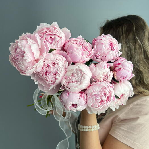 Моно букет пудровые пионы 🌸🌸🌸