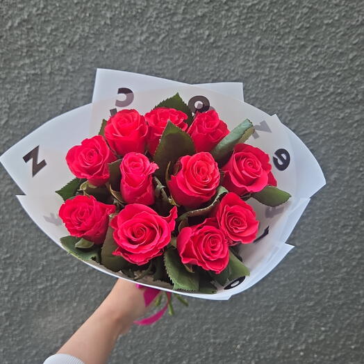 Букет из 11 розовых роз🥰