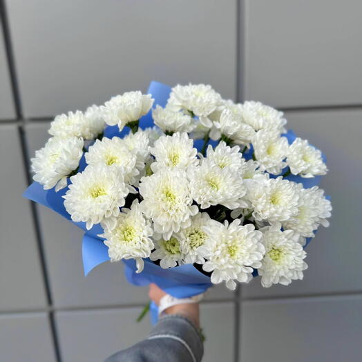Монобукет махровых хризантем