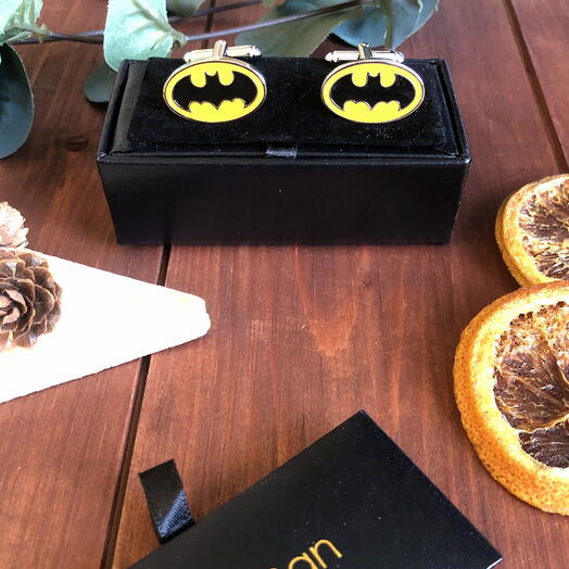 Мужские запонки супергероя Бэтмен (Batman)