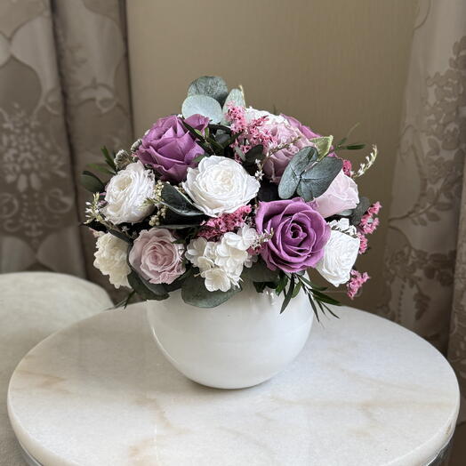 Стабилизированные цветы «Lavander Pink»