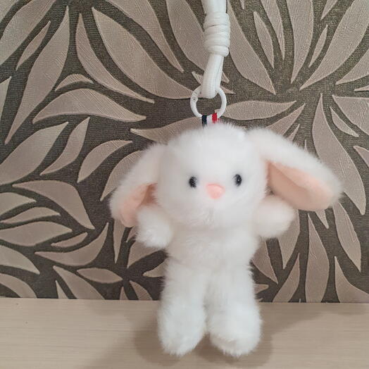 Мягкая игрушка брелок зайка