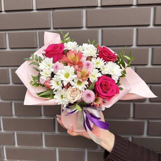 Миксовая коробочка с цветами
