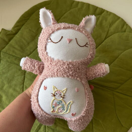 Игрушка подарочная котик пудровый