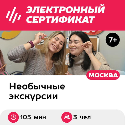 Подарочный сертификат Мастер-класс В Тишине и выставка Большая Страна, 1 взросл и 2 детей, выходн