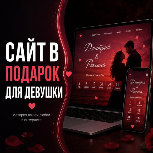 Сайт в подарок для девушки 🎁