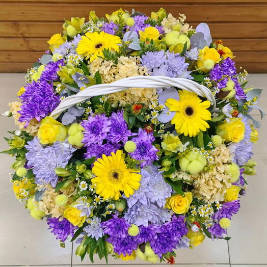 🌼🌼🌼Корзина из летней коллекции из розы,хризантемы ,гортензии. зелени
