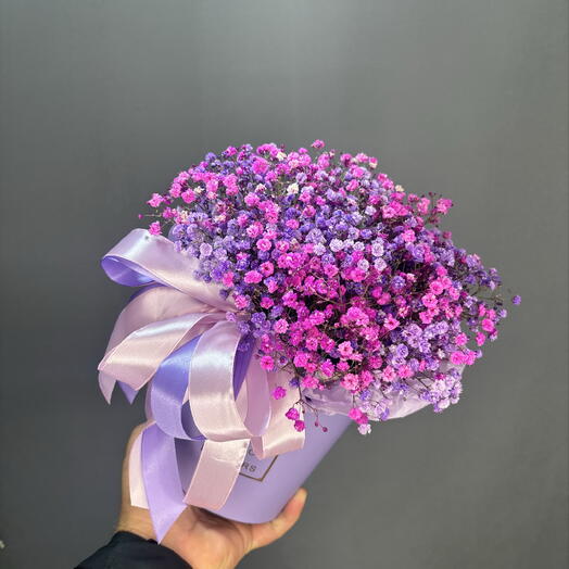 Коробочка с нежной гипсофилой💐