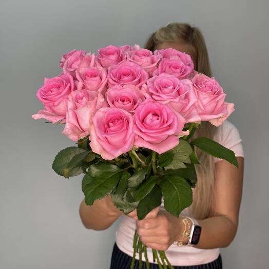 Розовые розы 15