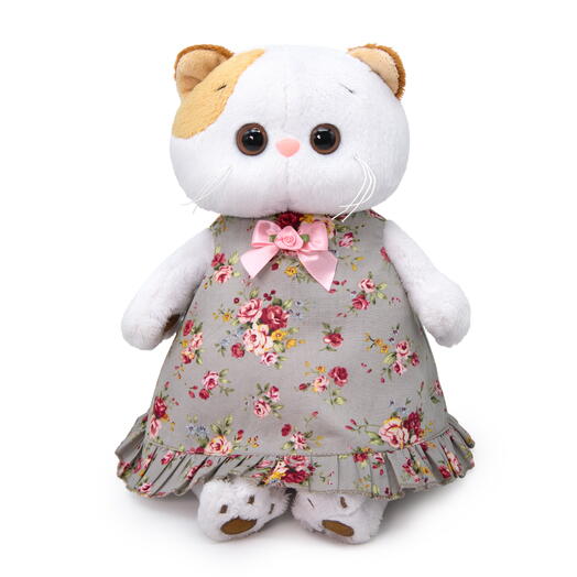 Мягкая игрушка Кошечка Ли-Ли в платье с розами, 24см