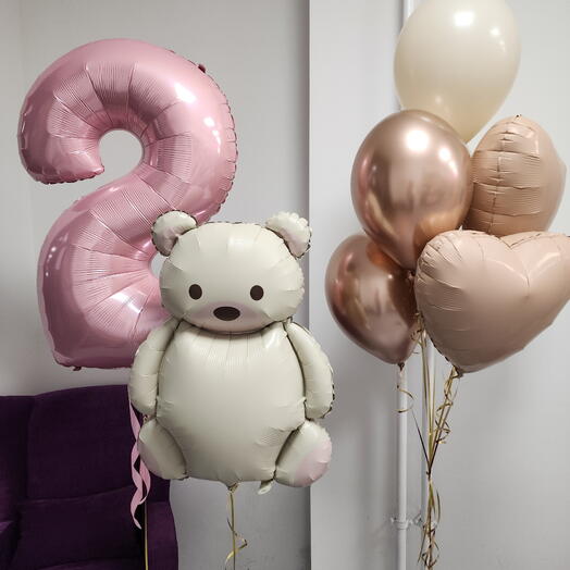 Шары для девочки на 2х летие