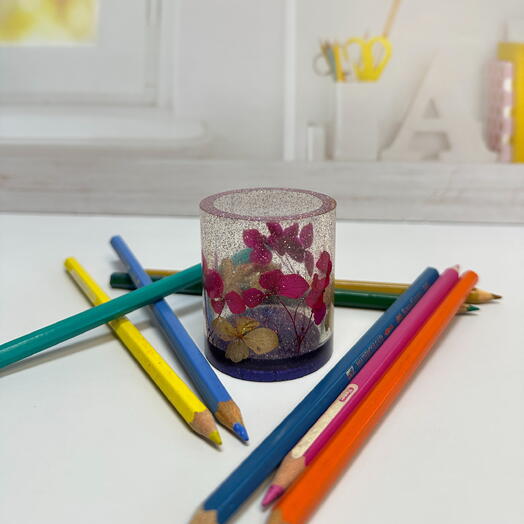 Органайзер для карандашей и кисточек. «Весеннее цветение»