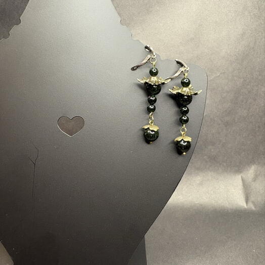 Серьги из зеленого авантюрина