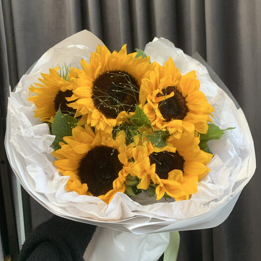 Букет с подсолнухами🌻