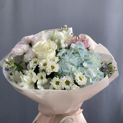 Акварельный красочный букет💐