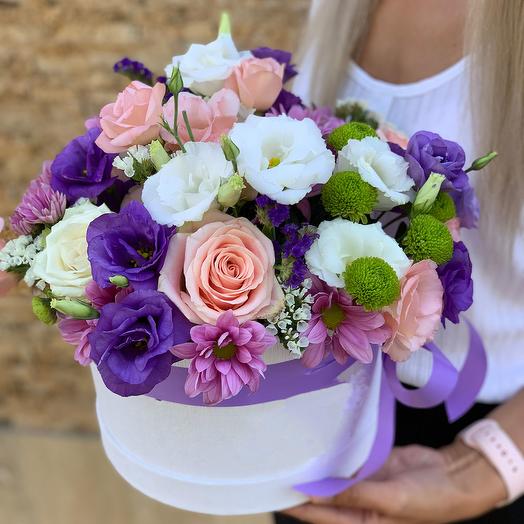 Композиция в коробке "Летняя прогулка"