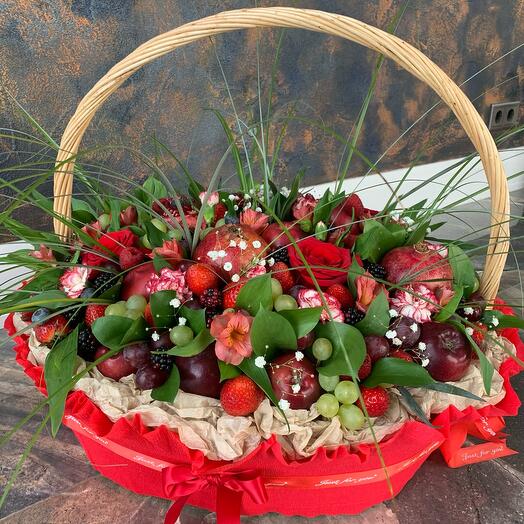 Basket with flowers