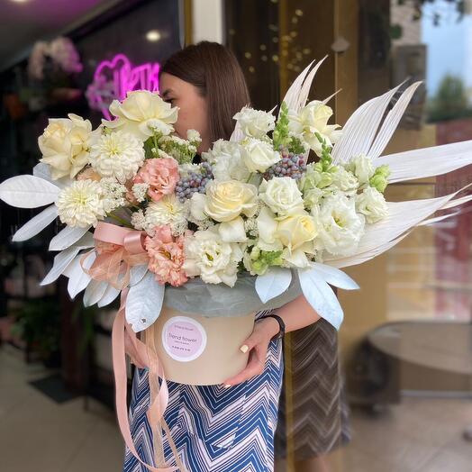 The flowers in the box are delicate
