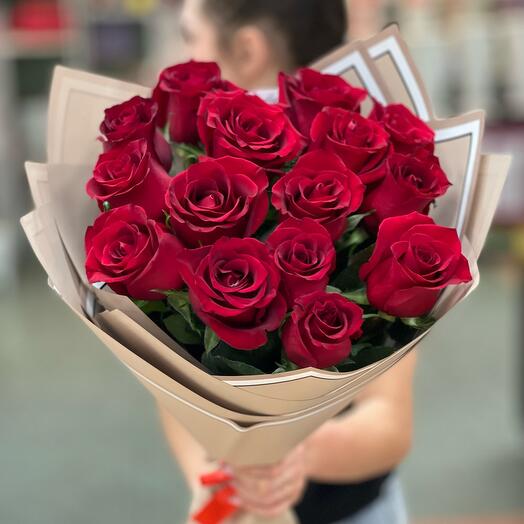 large roses with packaging