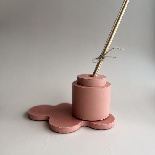 Gift set diffuser 100 ml and stand for jewelry in Coral color