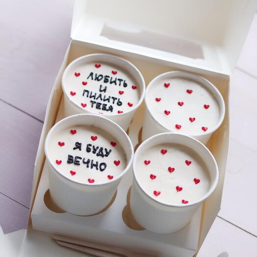 Торты в стакане Cake to go «я буду любить и пилить тебя вечно»