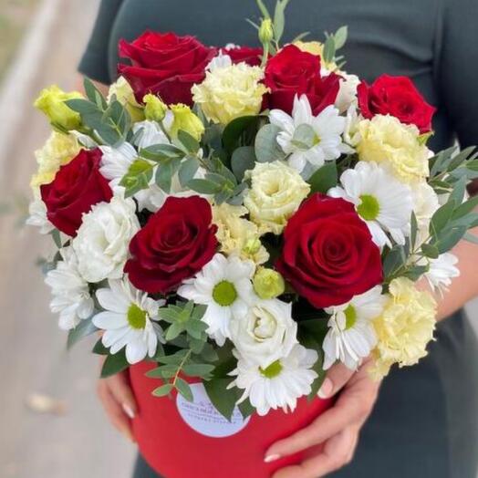 Flowers in a Cupid box