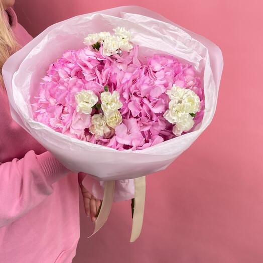 Pink bouquet with hydrangea