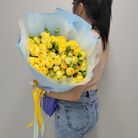 Mono bouquet " Yellow roses "