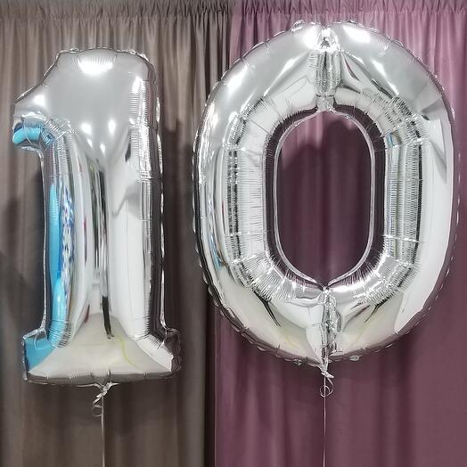 Гелиевые шары "10 лет"