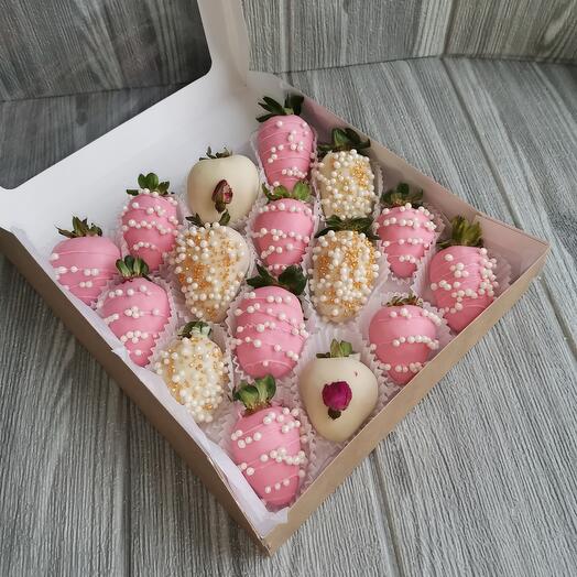 Fresa en chocolate / juego de fresas 16 piezas