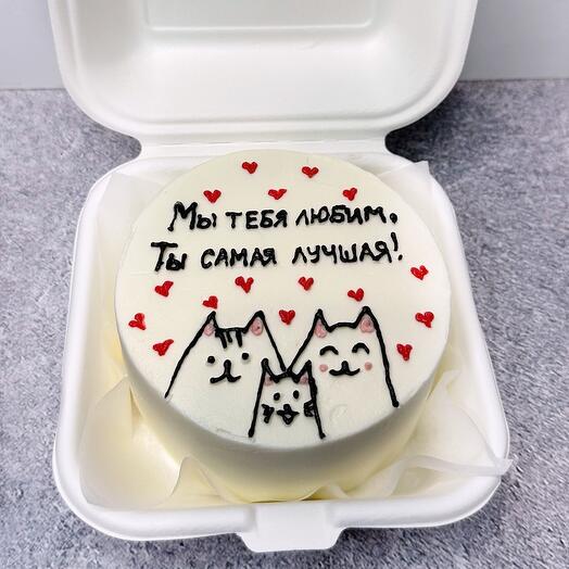 Бенто торт с котиками