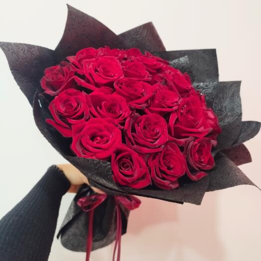 A Bouquet Of Exquisite Red Roses. Flowers of Belgorod