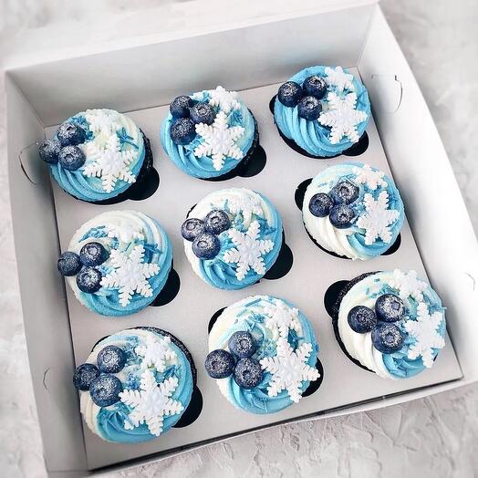 Капкейки 9шт. (Зимние)