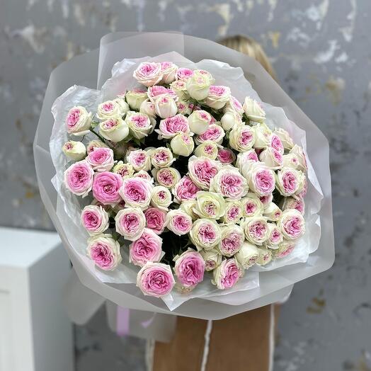 🌸Букет "Шик" из кустовой пионовидной розы Джелато
