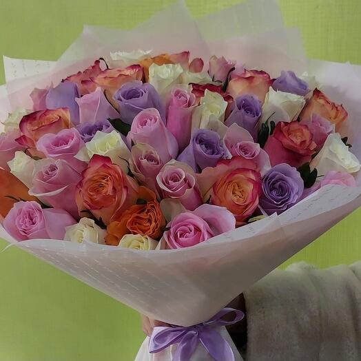 Bouquet of 51 premium Roses mix