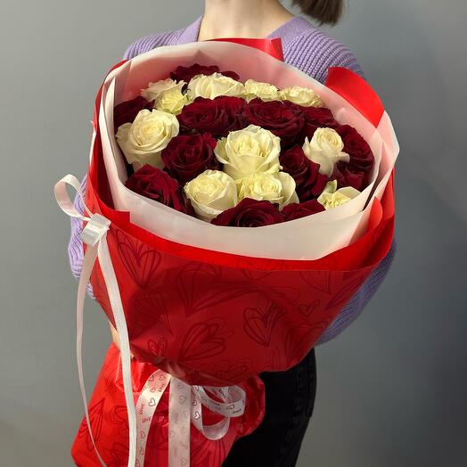 Монобукет из 25 роз