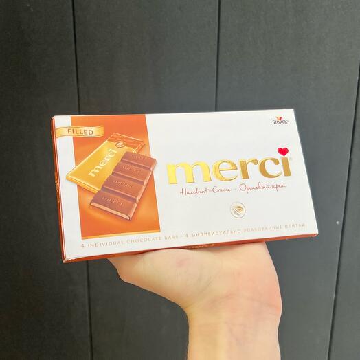 Шоколад Ореховый крем «Merci»