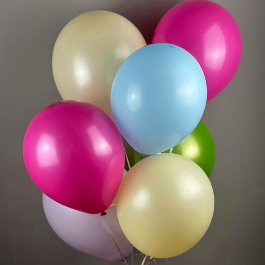 Разноцветные шары под цвет букета (7 шт)