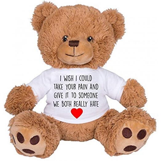 Get well soon personalized teddy bear