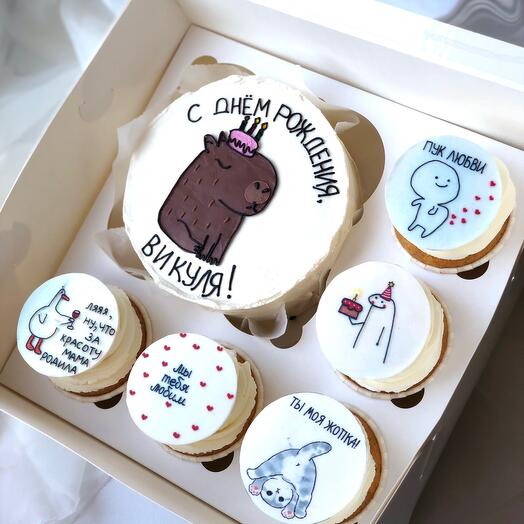 Бенто+капкейки «С Днем Рождения»