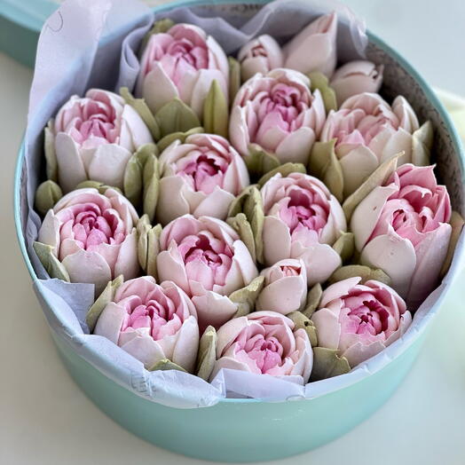 Ramo de tulipanes malvaviscos como regalo para mamá