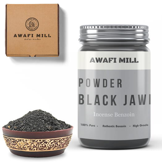 AWAFI MILL Jawwi Incense Powder | Black Jawi - Bottle of 100 Gram