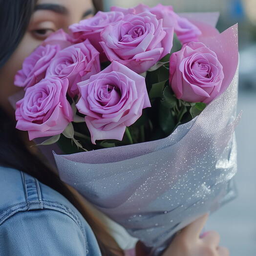 Purple Rose Bouquet