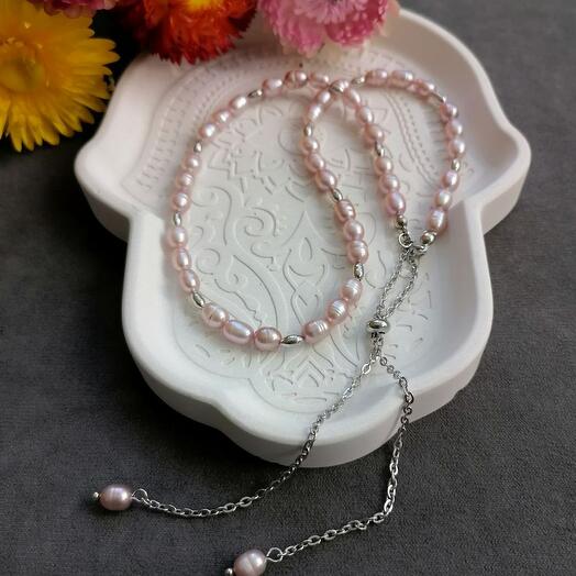 Жемчужное колье с застежкой-боло