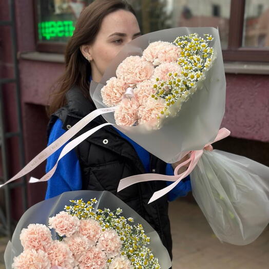Диантусы и Ромашка