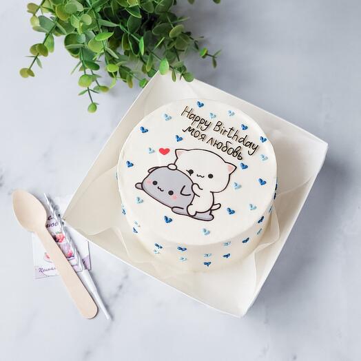 Бенто торт "Happy Birthday моя любовь"