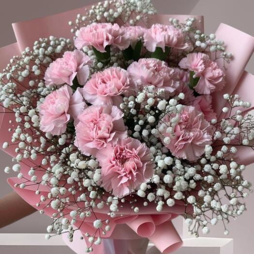 Dianthus y gypsophila