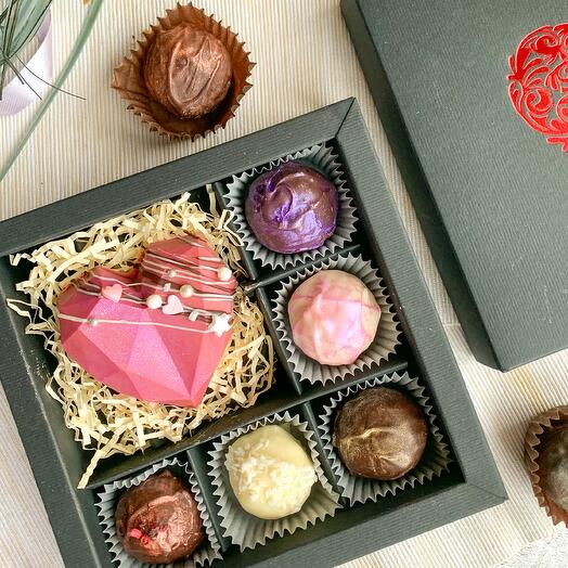 Набор шоколада с сырными трюфелями 5 штук - подарок любимой девушке, парню