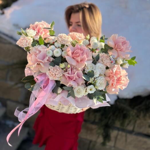 🌸Корзина с цветами «Вальс»