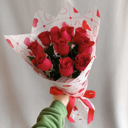 -20%Акция/🌹Комплимент |11 кенийские розы|оформление|Цветы в Уфе
